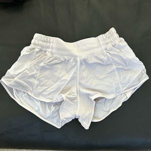 Lululemon White Hotty Hot Shorts